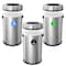 Alpine Industries Trash Can, Stainless Steel Brushed, Stainless Steel/Plastic ALP470-65L-R-T-CO - alternate 2